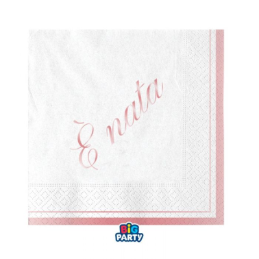 Tovaglioli E' Nata Rosa